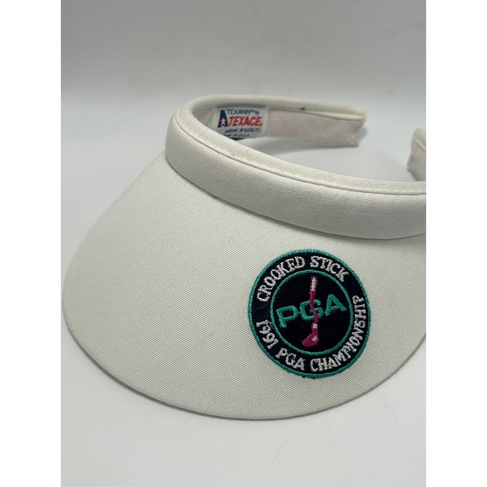 Vintage Texace Visor Womens White 1991 PGA Championship Crooked Stick Golf